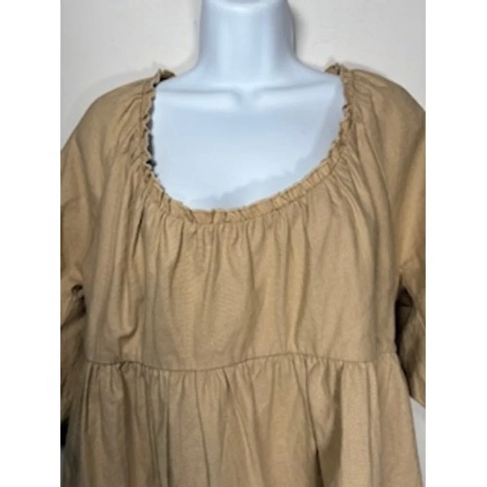 House of Harlow 1960 x REVOLVE Ajay Mini Dress Medium Linen Puff Sleeve Boho